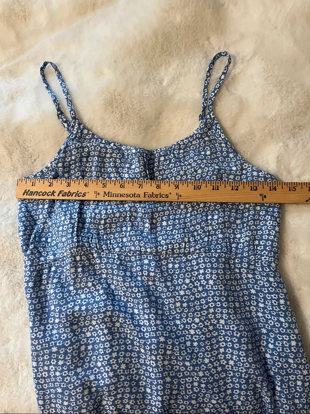 New! Abercrombie Kids Blue Floral Dress w/‎ Hand Pockets Size 13/14 NWT